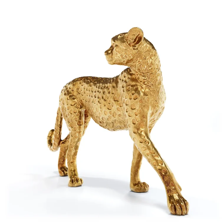 Cheetah 3D model render on white background